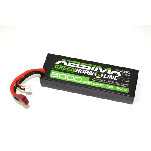 Absima LiPo Stick Pack 7.4V-45C 5000 Hardcase (T-Plug) 1 Absima LiPo Stick Pack 7.4V-45C 5000 Hardcase (T-Plug)