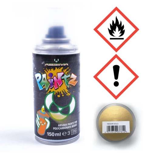 Absima Polycarbonat Spray PAINTZ GOLD 150ml 1 Absima Polycarbonat Spray PAINTZ GOLD 150ml