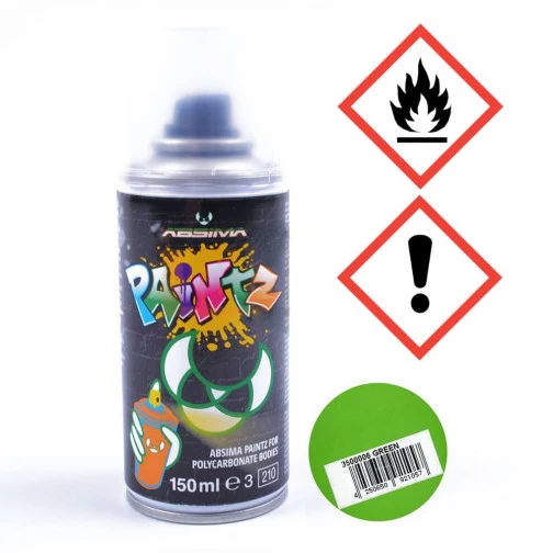 Absima Polycarbonat Spray PAINTZ GRÜN 150ml 1 Absima Polycarbonat Spray PAINTZ GRÜN 150ml
