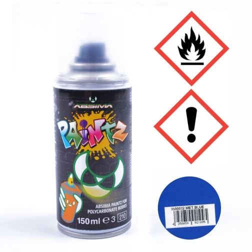 Absima Polycarbonat Spray PAINTZ MET. BLAU 150ml 1 Absima Polycarbonat Spray PAINTZ MET. BLAU 150ml