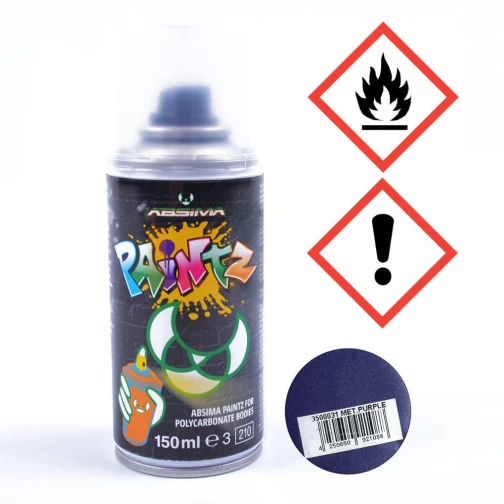 Absima Polycarbonat Spray PAINTZ MET. LILA 150ml 1 Absima Polycarbonat Spray PAINTZ MET. LILA 150ml