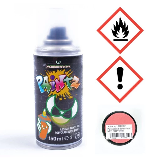 Absima Polycarbonat Spray PAINTZ METALLIC ROT 150ml 1 Absima Polycarbonat Spray PAINTZ METALLIC ROT 150ml