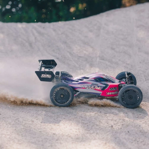 Arrma TLR Tuned Typhon 4WD 1:8 Buggy Roller Pink/Purple 2 Arrma TLR Tuned Typhon 4WD 1:8 Buggy Roller Pink/Purple – Bild 2