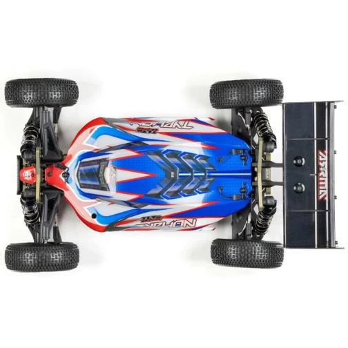 Arrma Typhon TLR Tuned 6S 4WD BLX 1:8 Buggy RTR Rot/Blau 11 Arrma Typhon TLR Tuned 6S 4WD BLX 1:8 Buggy RTR Rot/Blau – Bild 11