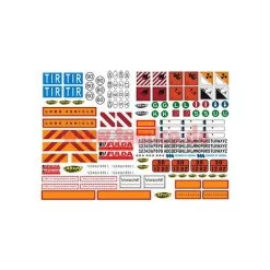 Carson 500907086 Dekorbogen LKW Warntafeln Für Tamiya-Truck