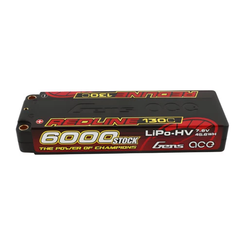 Gens Ace Lipo Akku Redline 6000mAh 7.6V 130C 2S2P HardCase(#57) HV 1 Gens Ace Lipo Akku Redline 6000mAh 7.6V 130C 2S2P HardCase(#57) HV