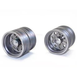 GPM Alu Truckfelgen Hinten (silbergrau, 1 Paar, 10-Loch) 1:14 #TRU091