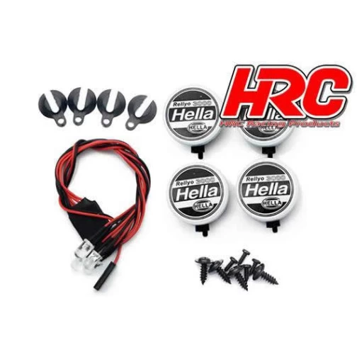 HRC LED Lichtset Hella Cover 4x Weiss 1:10 1 HRC LED Lichtset Hella Cover 4x Weiss 1:10