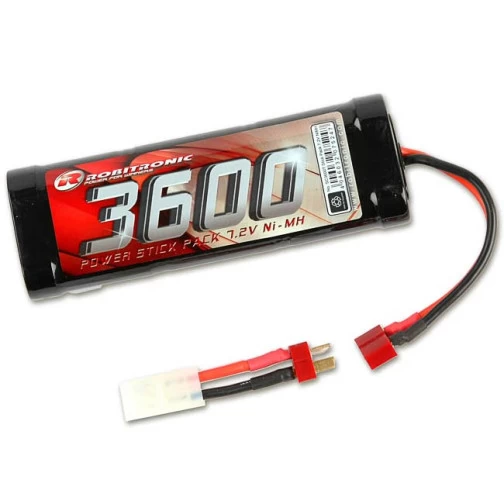 Robitronic NiMH 7,2V, 3600mAh, Stick Pack, T-Stecker & Tamiya 1 Robitronic NiMH 7,2V, 3600mAh, Stick Pack, T-Stecker & Tamiya