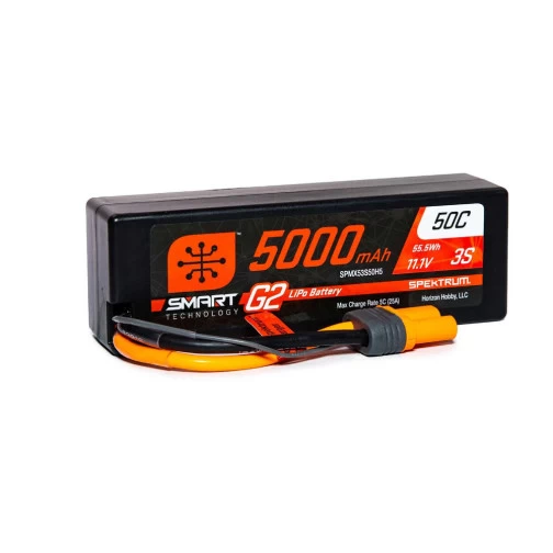 Spektrum LiPo-Akku 5000mAh 4S 14.8V Smart G2 50C Hard Case IC5 1 Spektrum LiPo-Akku 5000mAh 4S 14.8V Smart G2 50C Hard Case IC5