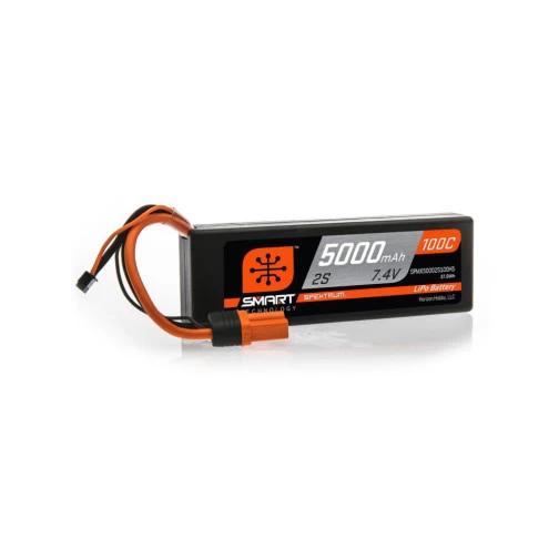 Spektrum Smart Lipo 5000mAh 2S 7.4V 100C IC5 1 Spektrum Smart Lipo 5000mAh 2S 7.4V 100C IC5