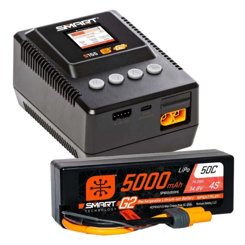 Spektrum Smart Powerstage 5000mAh 4S LiPo- S155 Charger EU 1 Spektrum Smart Powerstage 5000mAh 4S LiPo- S155 Charger EU