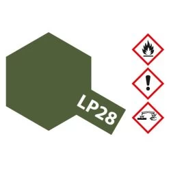 Tamiya 82128 Kunstharz-Farbe LP-28 Braunoliv Matt 10ml