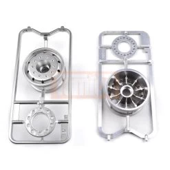 Tamiya Felgen Chrom Matt 30mm Mitlaufend (2 Stk.) Für Auflieger #5652