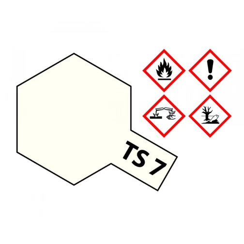 Tamiya Spray TS-7 Racing Weiß / White Glänzend 100ml 1 Tamiya Spray TS-7 Racing Weiß / White Glänzend 100ml