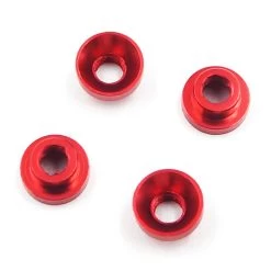 Yeah Racing Alu Servo Unterlegscheibe M3 (4) Rot